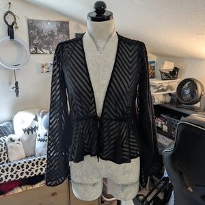 Elegant Black Sheer Women's Jacket